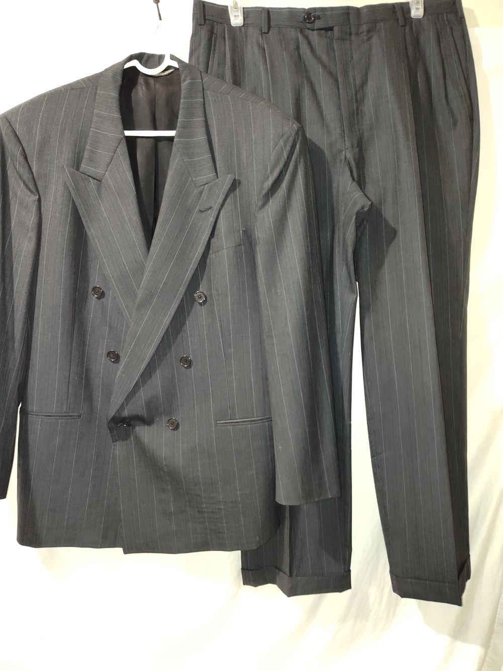 Dior Men's Charcoal Pinstripe Double-Breasted Suit
